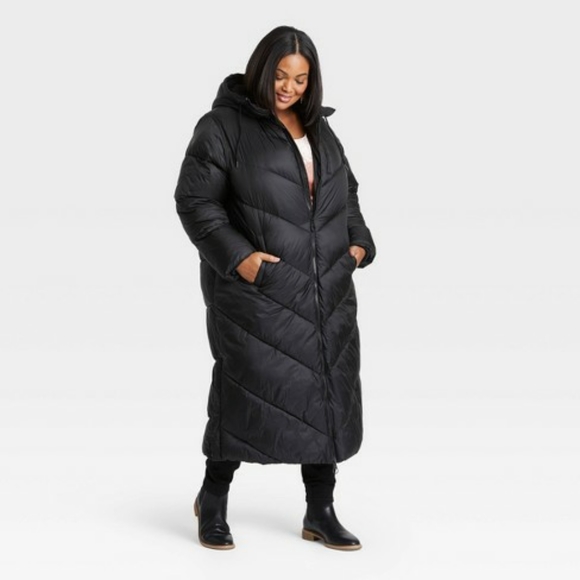 Ava & Viv Jackets & Blazers - Ava & Viv black long puffer coat 2X